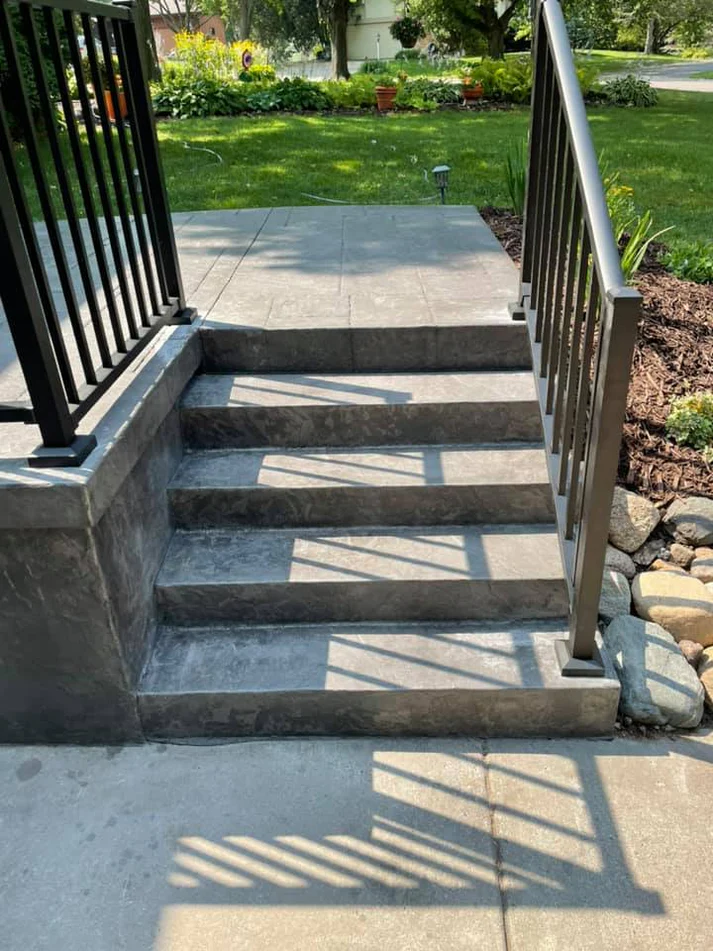 Metro Remodeling Updated Front Entrance Patio Stamped Concrete3