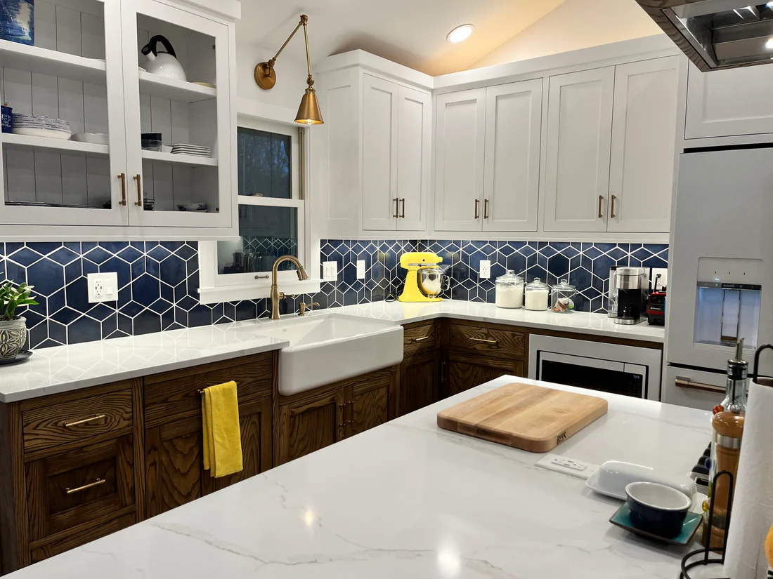 Metro Remodeling Updated Kitchen - Open Concept Vented Range Patterned Tiling5