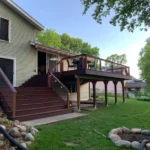 Metro Remodeling Wood Construction Mid-Level Composite Decking With Stairs