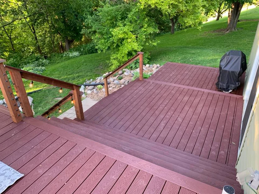 Metro Remodeling Wood Construction Mid-Level Composite Decking With Stairs5