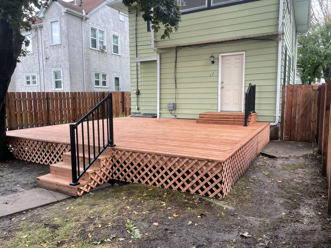 Metro Remodeling Wood Construction Mid-Level Wood Decking With Stairs3