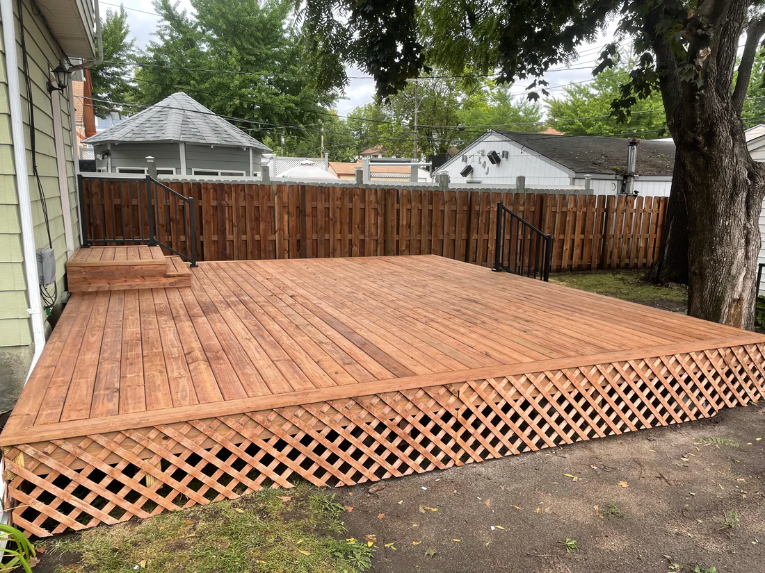 Metro Remodeling Wood Construction Mid-Level Wood Decking With Stairs4