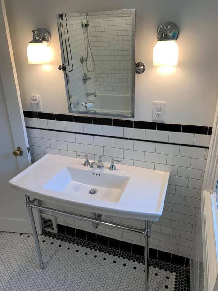 Metro Remodling Retro Feel Subway Tile Bathroom Update