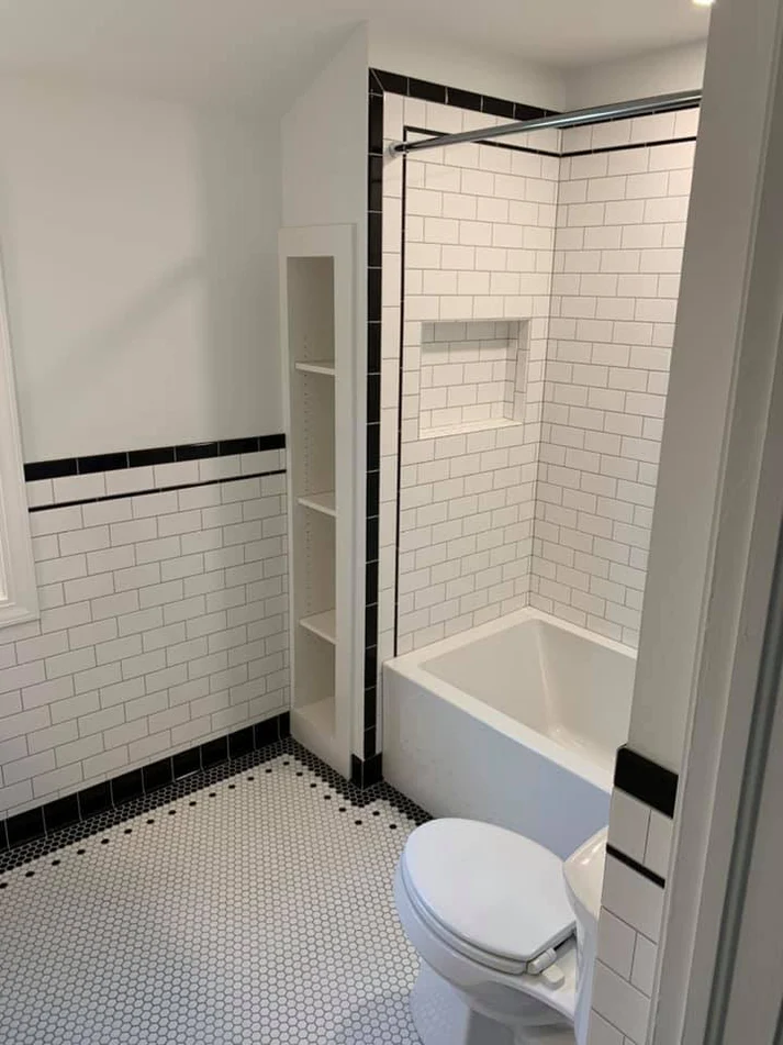 Metro Remodling Retro Feel Subway Tile Bathroom Update2