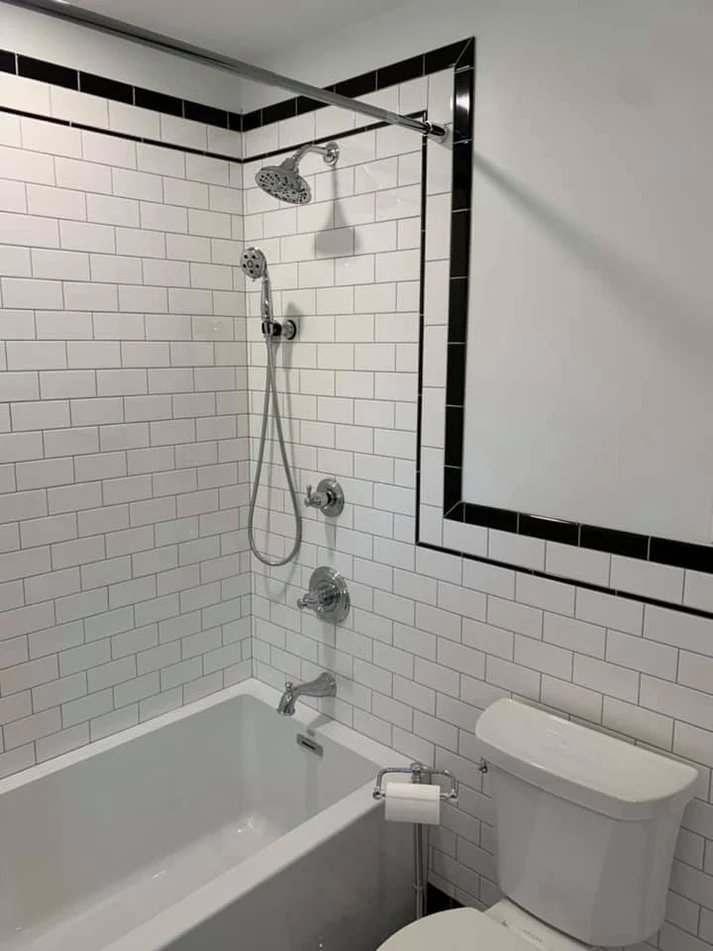 Metro Remodling Retro Feel Subway Tile Bathroom Update5
