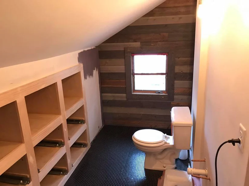 Metro Remodling Unique Wood Wall & Ceiling Shower & Tub Combo W: Custom Storage14