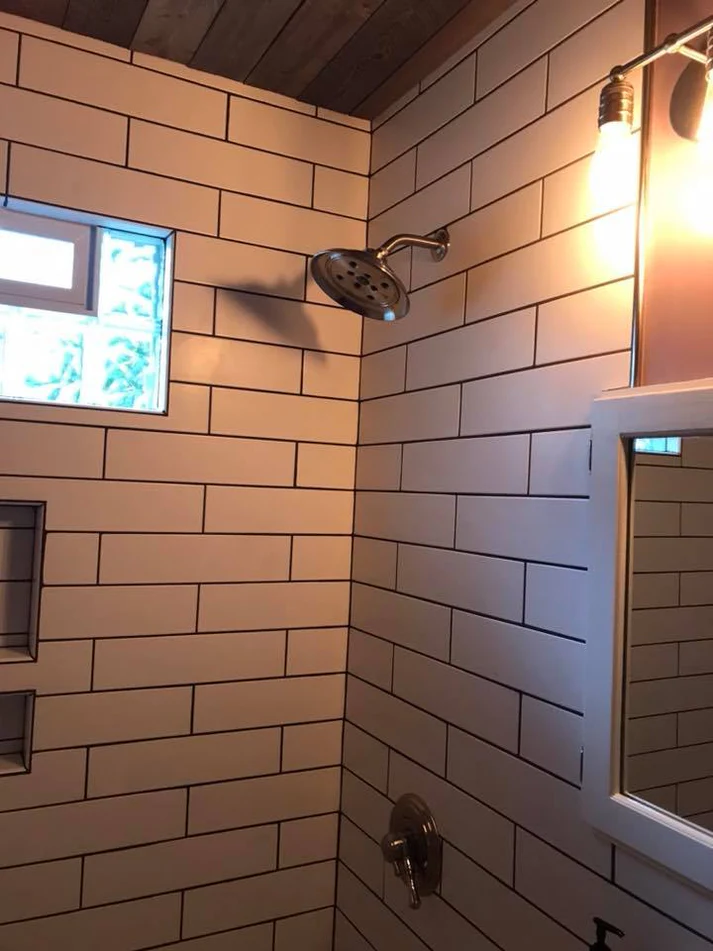 Metro Remodling Unique Wood Wall & Ceiling Shower & Tub Combo W: Custom Storage4