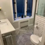 Metro Remodeling Updated Bathroom - Pattern Shower Tile W: Herringbone Floor Pattern