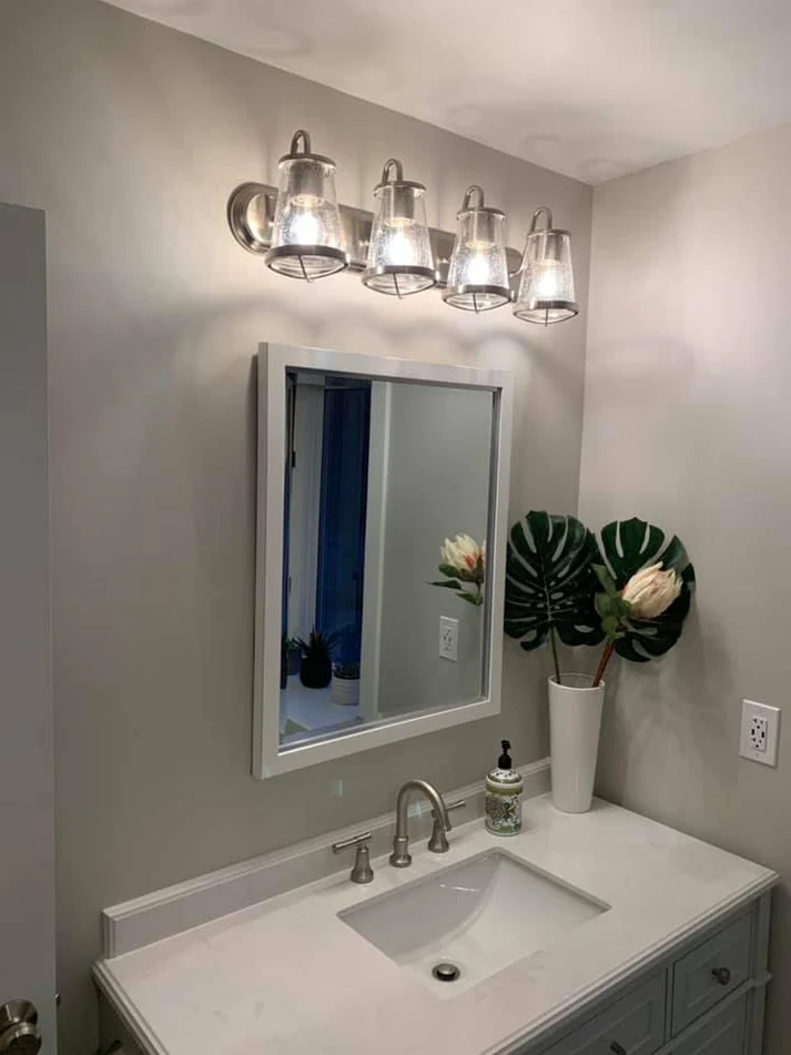 Metro Remodling Updated Bathroom - Pattern Shower Tile W: Herringbone Floor Pattern4