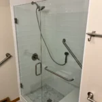 Metro Remodling Updated Shower - Glass Door W: Bench Seat & Subway Tile