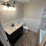 Rustic Style Tub Shower Combo W: Accent Lighting